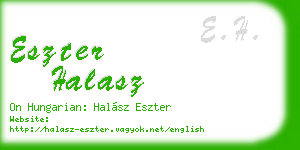 eszter halasz business card
