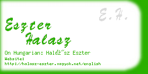 eszter halasz business card